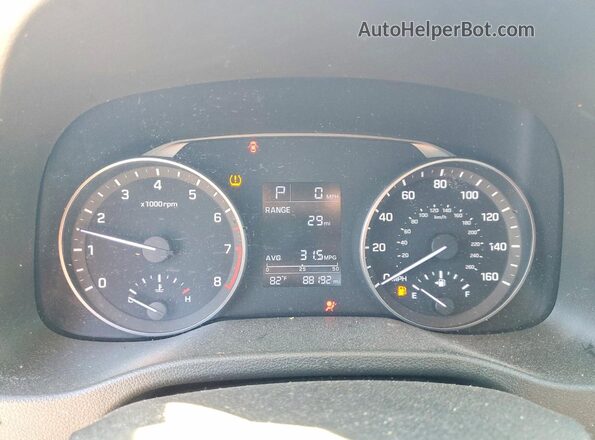 5NPD74LF4JH233744 2018 HYUNDAI ELANTRA Black Вид щитка приладів