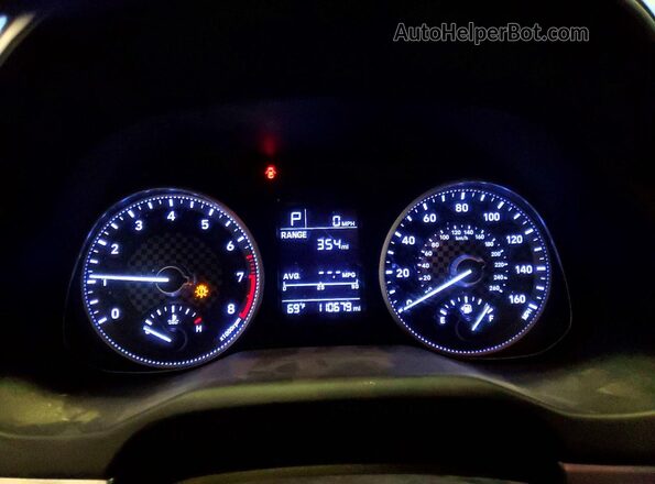 5NPD74LF4KH415901 2019 HYUNDAI ELANTRA Белый Вид щитка приборов