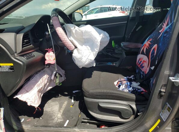 5NPD74LF4KH424985 2019 HYUNDAI ELANTRA Gray Front interior view