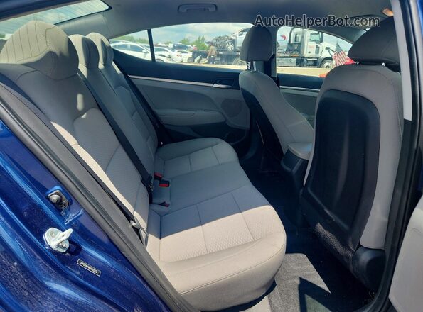 5NPD74LF4KH460272 2019 HYUNDAI ELANTRA Blue Widok tylnych siedzeń