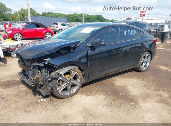 5NPD74LF4KH470493 2019 HYUNDAI ELANTRA Black Передня ліва чверть