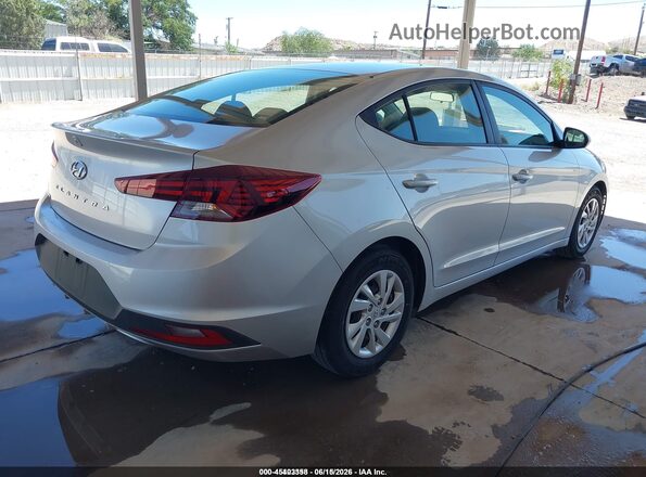 5NPD74LF4KH495443 2019 HYUNDAI ELANTRA Серебряный Задняя правая четверть
