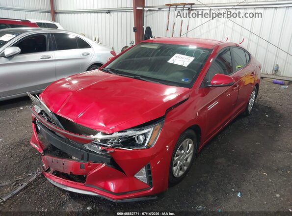 5NPD74LF4LH618692 2020 HYUNDAI ELANTRA Red Առջևի ձախ երեք քառորդ տեսարան