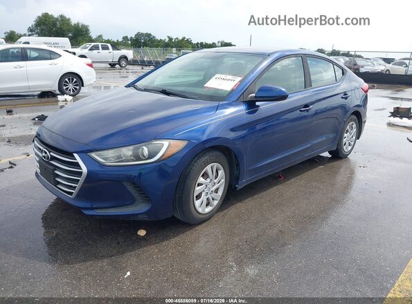5NPD74LF5HH126759 2017 HYUNDAI ELANTRA Blue წინა მარცხენა ხედი სამი მეოთხედიდან