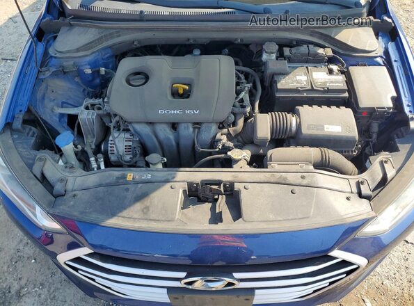 5NPD74LF5JH325672 2018 HYUNDAI ELANTRA Blue უკანა სალონის ხედი