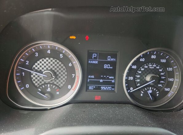 5NPD74LF5KH412070 2019 HYUNDAI ELANTRA Красный Вид щитка приборов