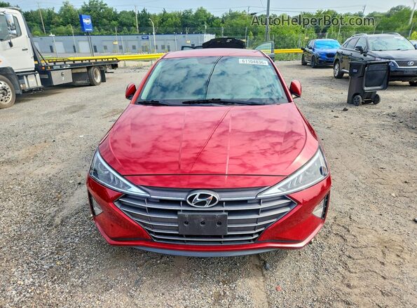 5NPD74LF5KH412070 2019 HYUNDAI ELANTRA Красный Вид спереди