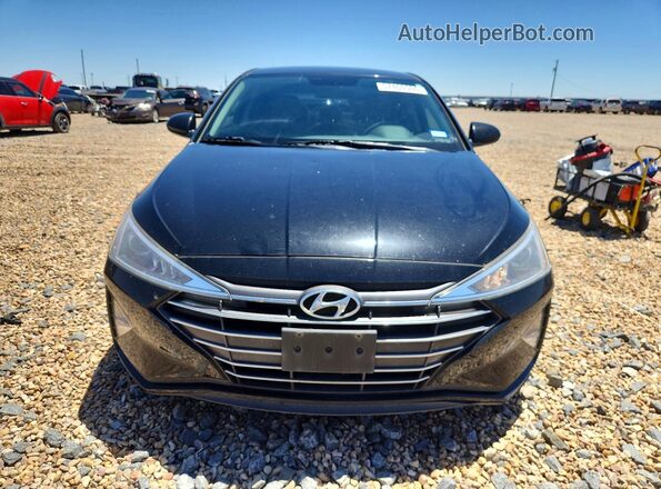 5NPD74LF5KH458207 2019 HYUNDAI ELANTRA Black Front view