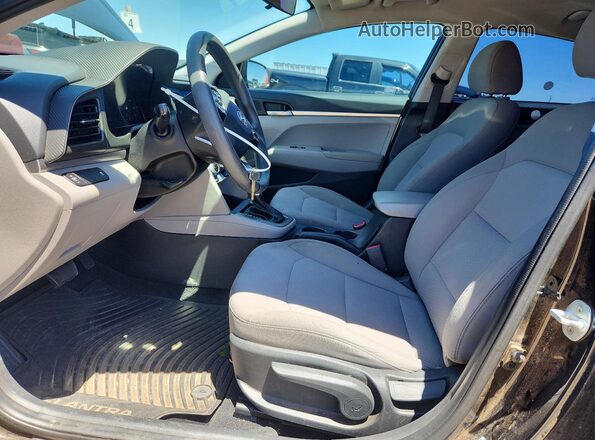 5NPD74LF5KH458207 2019 HYUNDAI ELANTRA Black Front interior view