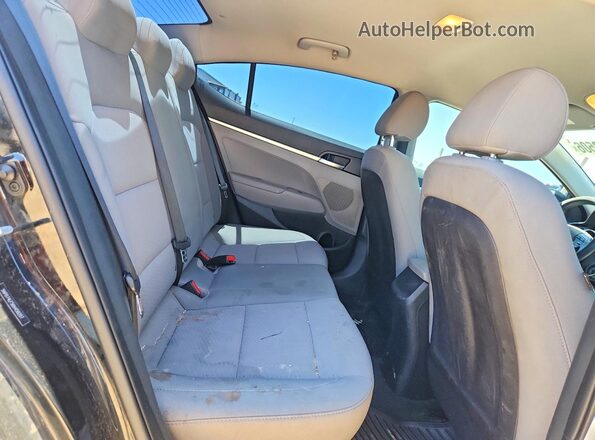 5NPD74LF5KH458207 2019 HYUNDAI ELANTRA Black Rear seats view