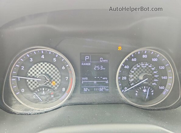 5NPD74LF5KH462340 2019 HYUNDAI ELANTRA Серебряный Вид щитка приборов