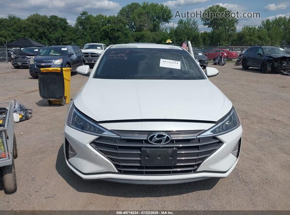 5NPD74LF5KH487982 2019 HYUNDAI ELANTRA White Սարքավորումների վահանակի տեսք