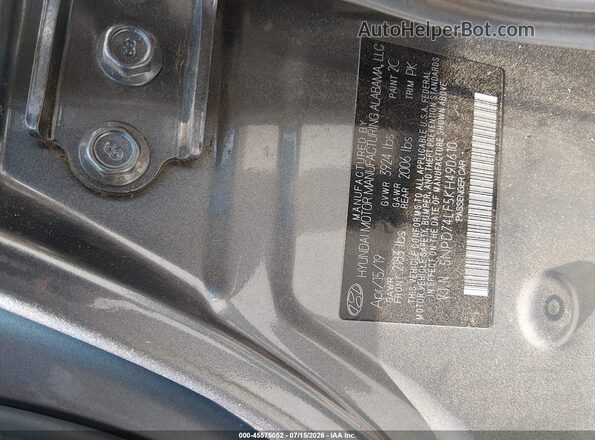 5NPD74LF5KH490610 2019 HYUNDAI ELANTRA Gray Widok komory silnika