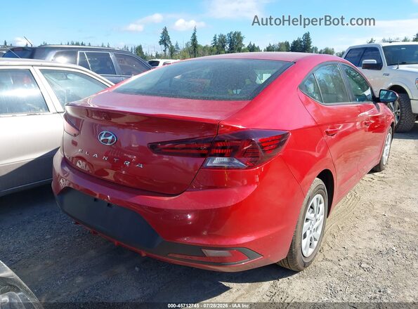 5NPD74LF5KH493880 2019 HYUNDAI ELANTRA Red Trasero derecho
