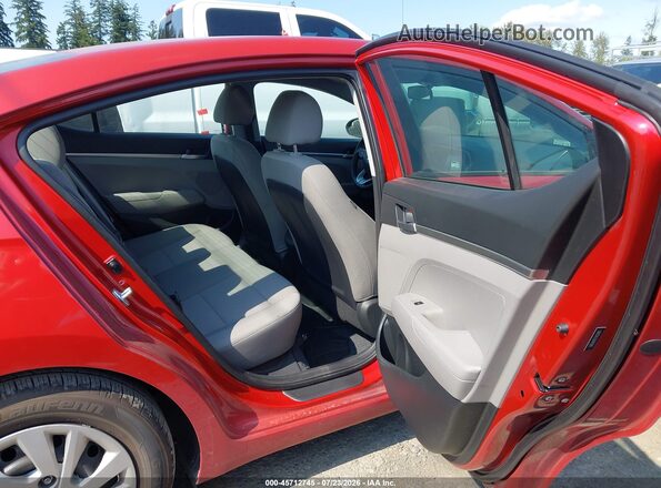5NPD74LF5KH493880 2019 HYUNDAI ELANTRA Red Vista de la etiqueta del VIN
