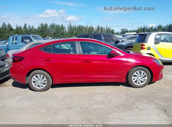 5NPD74LF5KH493880 2019 HYUNDAI ELANTRA Red Vista interior trasera