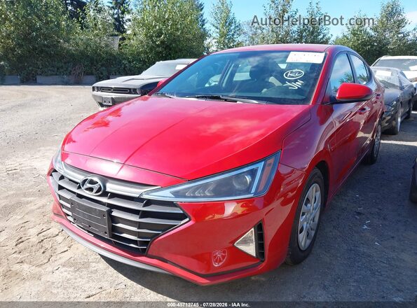 5NPD74LF5KH493880 2019 HYUNDAI ELANTRA Red Vista tres cuartos delantera izquierda