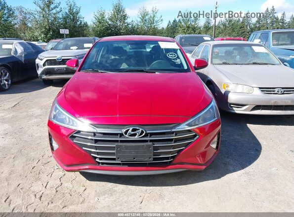 5NPD74LF5KH493880 2019 HYUNDAI ELANTRA Red Vista del cuadro de instrumentos