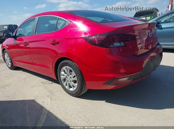 5NPD74LF5LH603702 2020 HYUNDAI ELANTRA Красный Задняя левая четверть