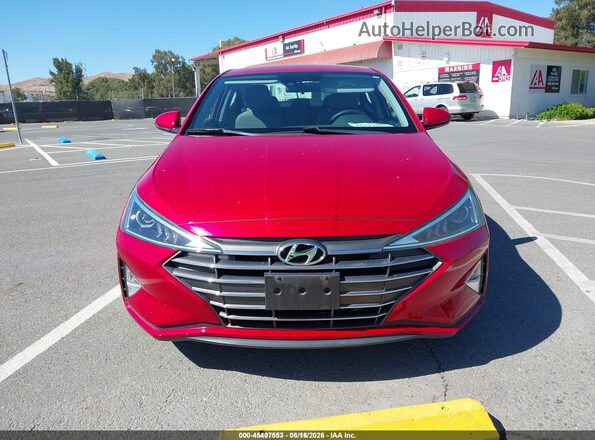 5NPD74LF5LH609676 2020 HYUNDAI ELANTRA Red Widok wnętrza z tyłu