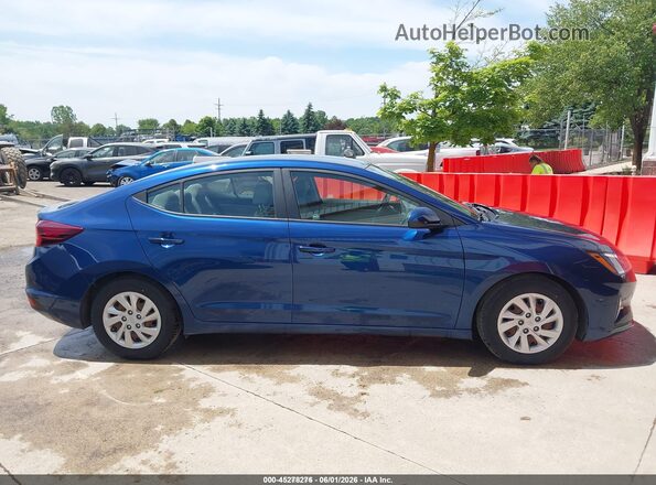 5NPD74LF5LH618166 2020 HYUNDAI ELANTRA Blue Rear interior view