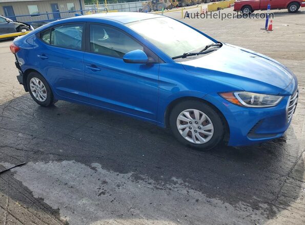 5NPD74LF6HH180605 2017 HYUNDAI ELANTRA Blue Delantero derecho