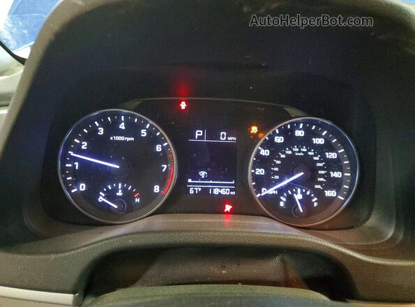 5NPD74LF6JH248584 2018 HYUNDAI ELANTRA Синий Вид щитка приборов