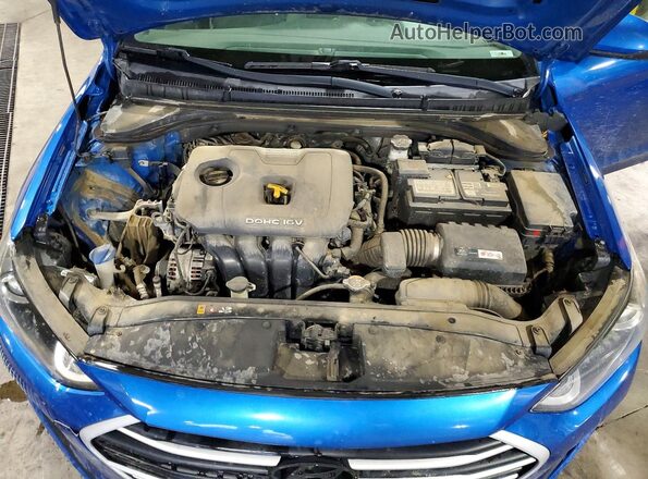5NPD74LF6JH248584 2018 HYUNDAI ELANTRA Синий Вид задней части салона