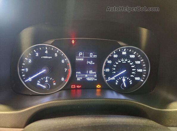 5NPD74LF6JH278877 2018 HYUNDAI ELANTRA Gray Вид щитка приладів