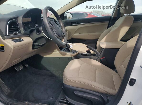 5NPD74LF6JH351620 2018 HYUNDAI ELANTRA White წინა სალონის ხედი