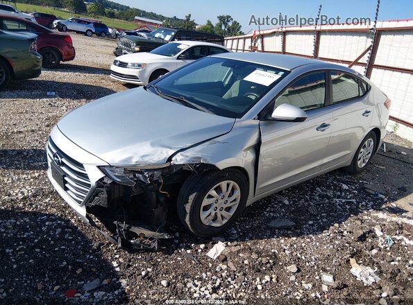 5NPD74LF6JH401691 2018 HYUNDAI ELANTRA Silver Առջևի ձախ երեք քառորդ տեսարան