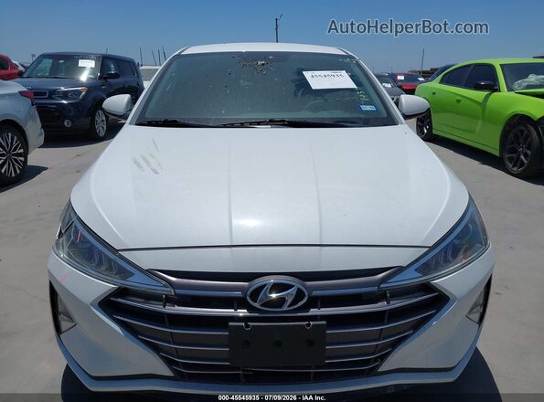5NPD74LF6KH427435 2019 HYUNDAI ELANTRA White Widok zestawu wskaźników