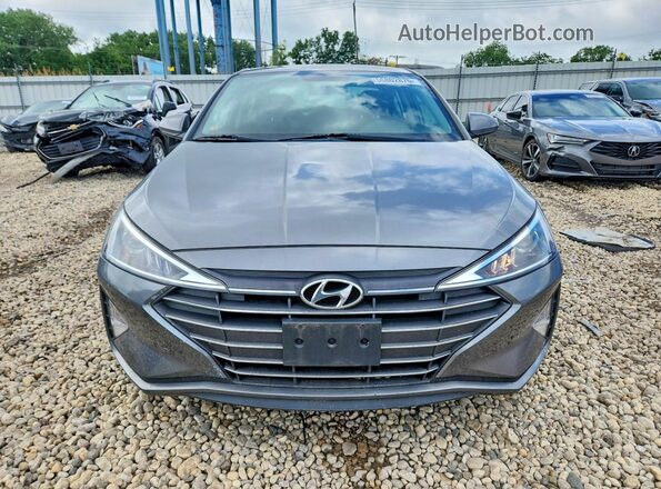 5NPD74LF6KH466042 2019 HYUNDAI ELANTRA Gray წინა ხედი