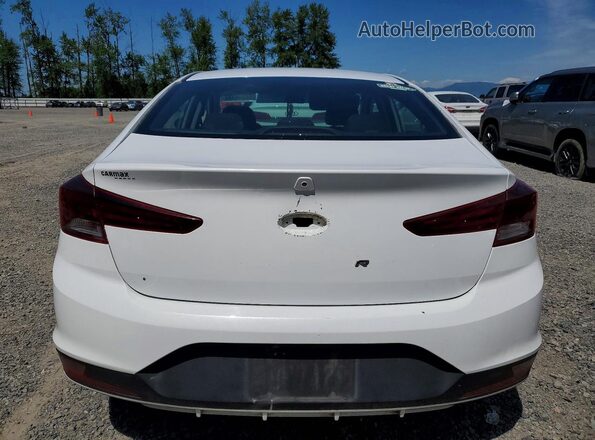 5NPD74LF6KH471225 2019 HYUNDAI ELANTRA White უკანა ხედი