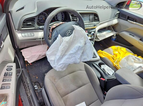 5NPD74LF6KH477753 2019 HYUNDAI ELANTRA Red Vista del salpicadero