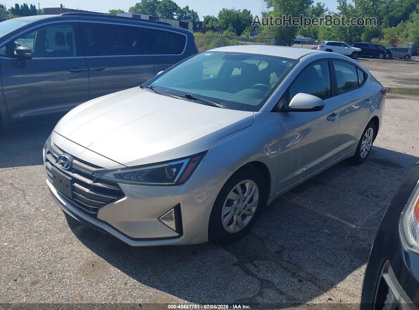 5NPD74LF6KH492236 2019 HYUNDAI ELANTRA Silver წინა მარცხენა ხედი სამი მეოთხედიდან