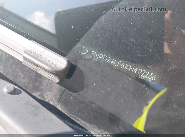 5NPD74LF6KH492236 2019 HYUNDAI ELANTRA Silver ძრავის განყოფილების ხედი
