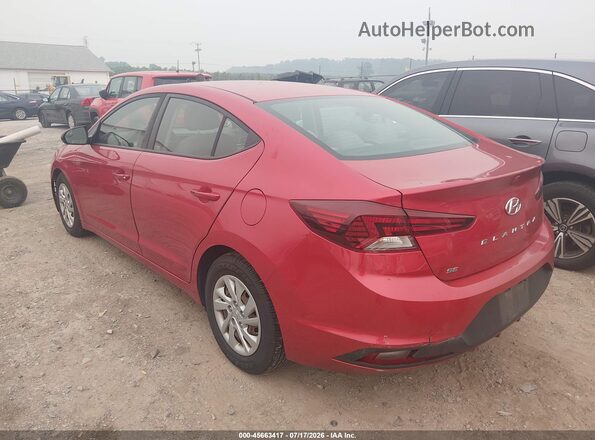 5NPD74LF6LH553828 2020 HYUNDAI ELANTRA Red Vista frontal