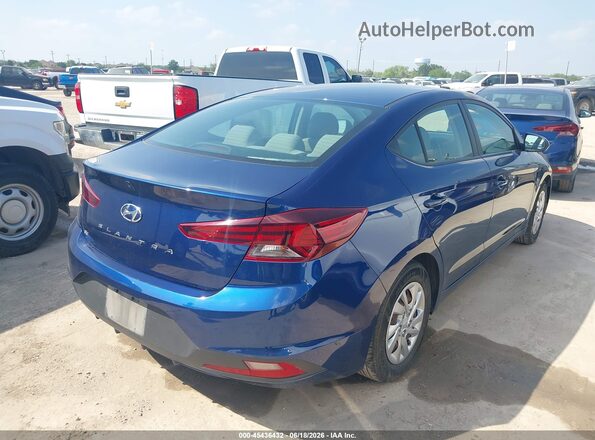 5NPD74LF6LH601697 2020 HYUNDAI ELANTRA Синий Задняя правая четверть