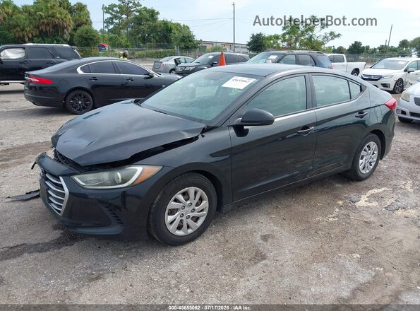 5NPD74LF7HH135611 2017 HYUNDAI ELANTRA Black Առջևի ձախ երեք քառորդ տեսարան