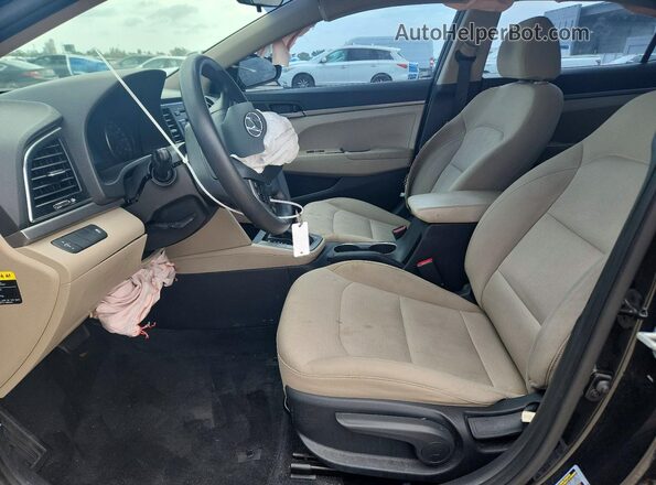 5NPD74LF7JH226058 2018 HYUNDAI ELANTRA Black წინა სალონის ხედი