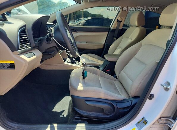 5NPD74LF7JH296725 2018 HYUNDAI ELANTRA White Widok wnętrza z przodu