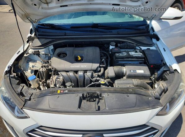 5NPD74LF7JH296725 2018 HYUNDAI ELANTRA White Widok wnętrza z tyłu