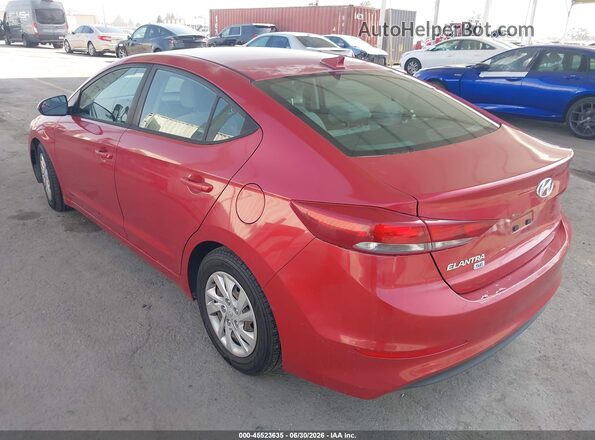 5NPD74LF7JH395514 2018 HYUNDAI ELANTRA Red Հետևի ձախ