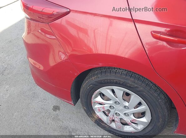 5NPD74LF7JH395514 2018 HYUNDAI ELANTRA Red Սարքավորումների վահանակի տեսք