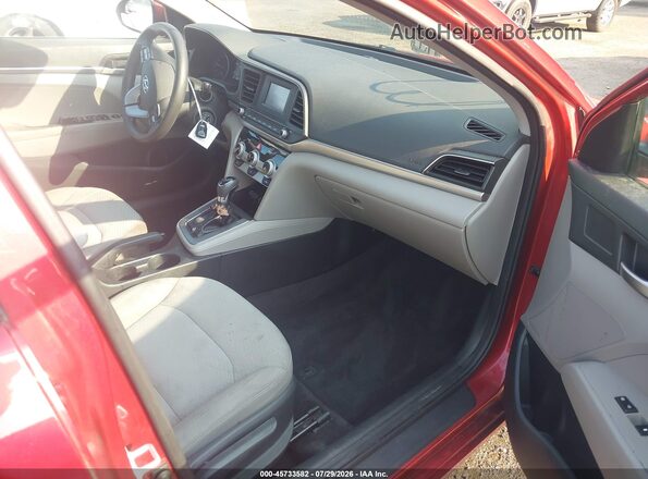 5NPD74LF7KH410059 2019 HYUNDAI ELANTRA Red Вид салону спереду