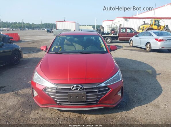 5NPD74LF7KH410059 2019 HYUNDAI ELANTRA Red Вид щитка приладів