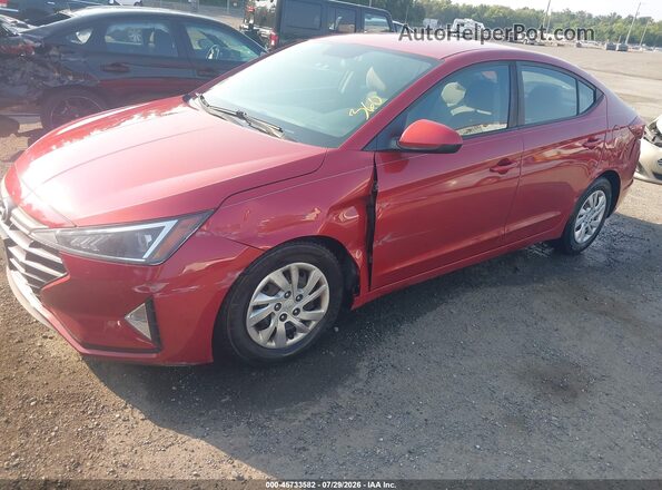5NPD74LF7KH410059 2019 HYUNDAI ELANTRA Red Вид спереду