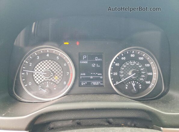 5NPD74LF7KH412913 2019 HYUNDAI ELANTRA White Widok zestawu wskaźników