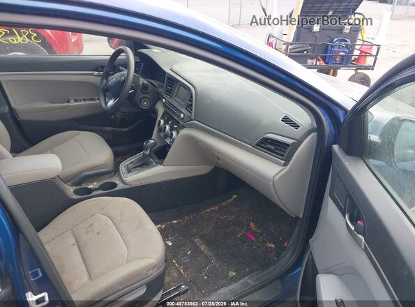 5NPD74LF7KH481164 2019 HYUNDAI ELANTRA Blue Front interior view